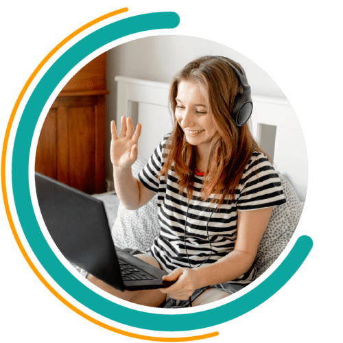 girl working on laptop